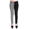 Banned - Half Black Half Striped Hose gerades bein - Schwarz/Weiß Product image